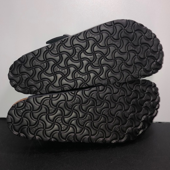 38/7 Leather & Cork Birkenstock Boston Clog Black - Picture 6 of 10